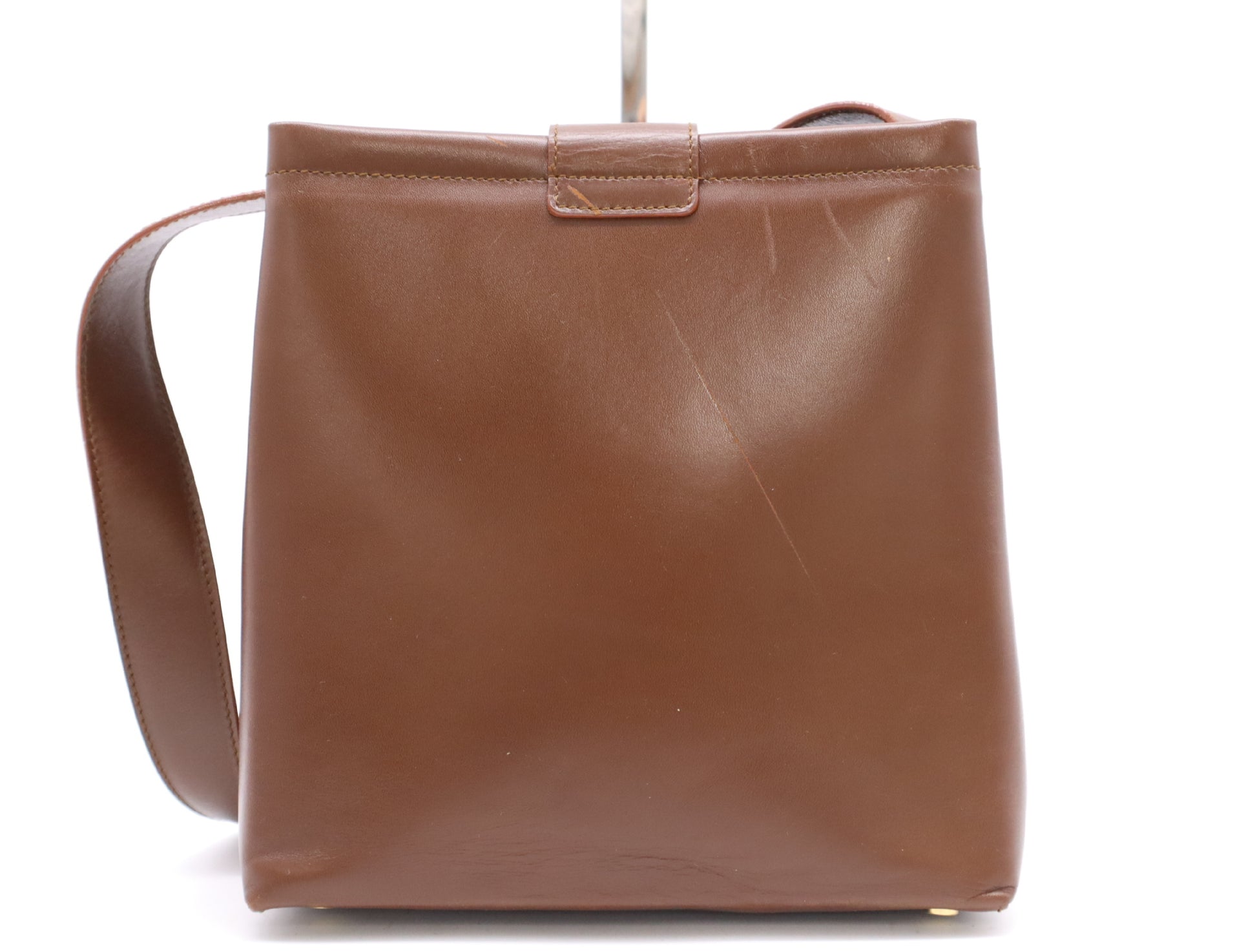 Salvatore Ferragamo Vara Leather One-Shoulder Bag, Brown