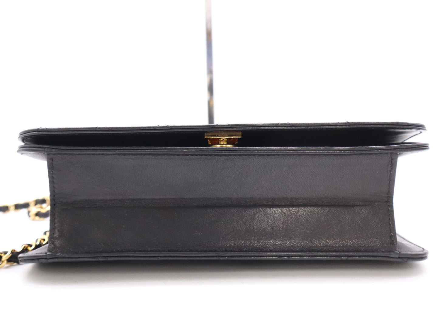 CHANEL Lambskin Matelasse 24 Shoulder Bag with Full Flap, S-Chain, Push Lock, GD Hardware, Black, Seal, Card Included, 5171978, Box and Dust Bag Included