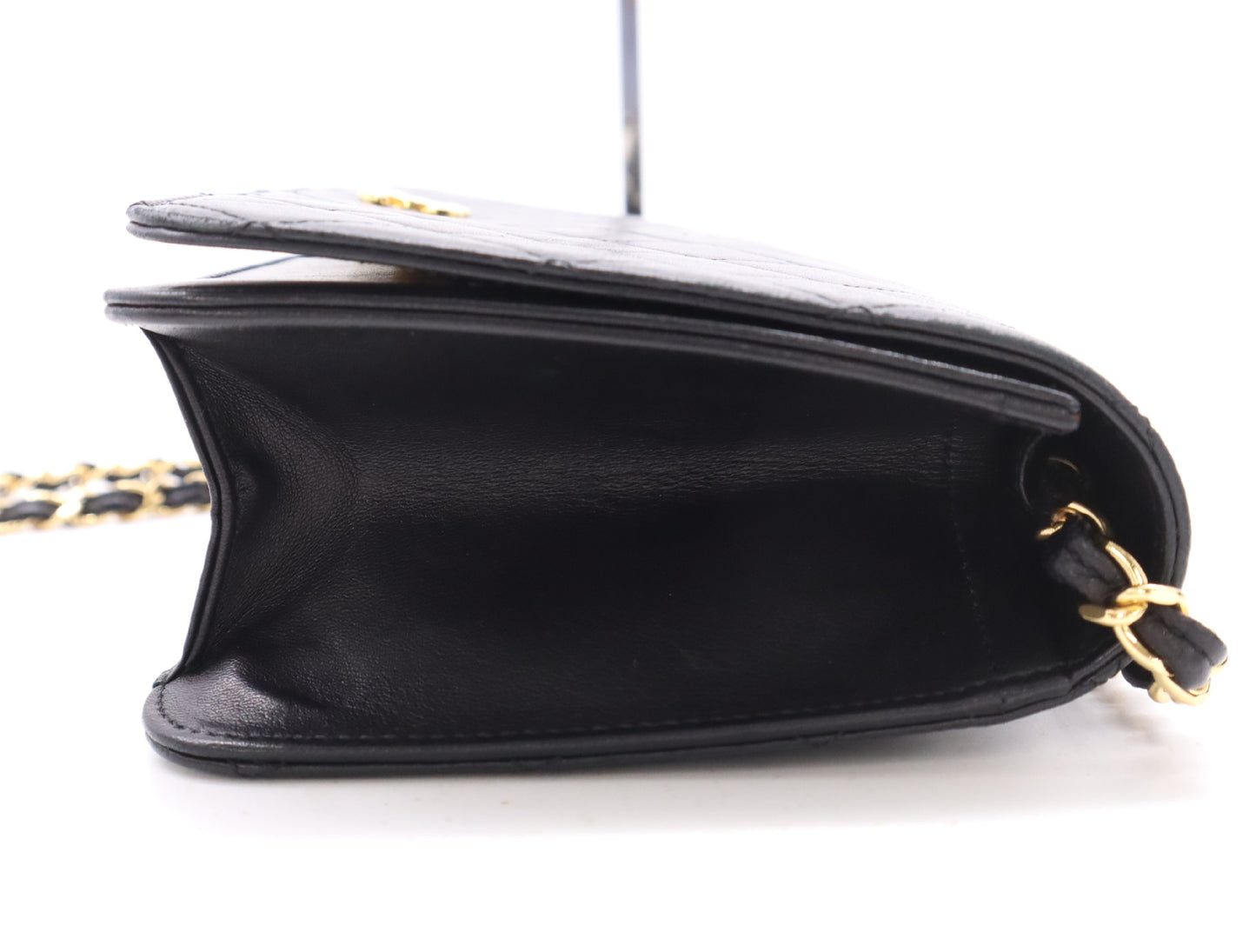 CHANEL Lambskin Matelasse 24 Shoulder Bag with Full Flap, S-Chain, Push Lock, GD Hardware, Black, Seal, Card Included, 5171978, Box and Dust Bag Included