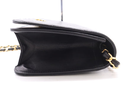 CHANEL Lambskin Matelasse 24 Shoulder Bag with Full Flap, S-Chain, Push Lock, GD Hardware, Black, Seal, Card Included, 5171978, Box and Dust Bag Included