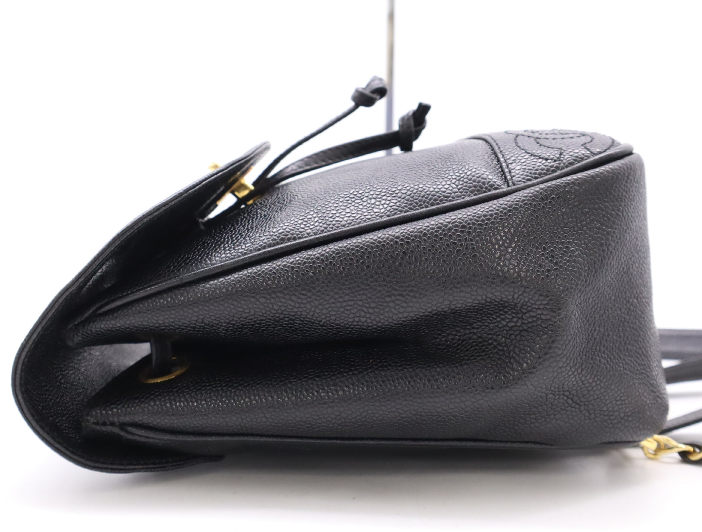 CHANEL Triple Coco Caviar Backpack with Turn Lock and Black Seal, GD Hardware, 4104306