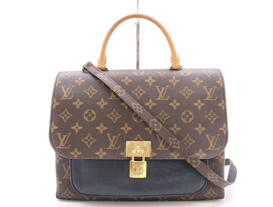 LOUIS VUITTON Monogram M44259 Monogram Marignan Noir Shoulder Bag with Shoulder Strap