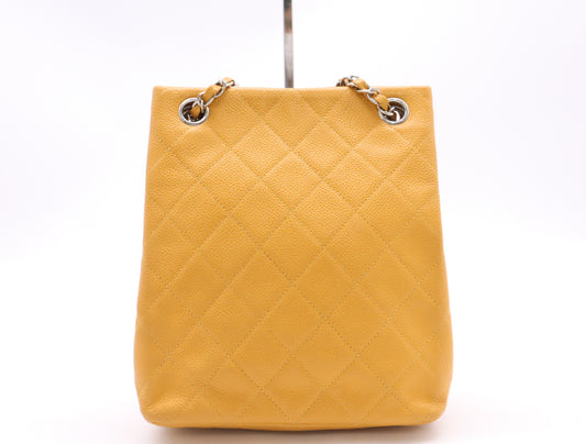 CHANEL Matelasse Caviar Leather Shoulder Bag with Seal and Card 5944773 Shoulder Bag