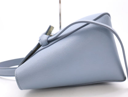 CELINE Leather Belt Bag Nano 2-Way Bag Blue Gray Handbag
