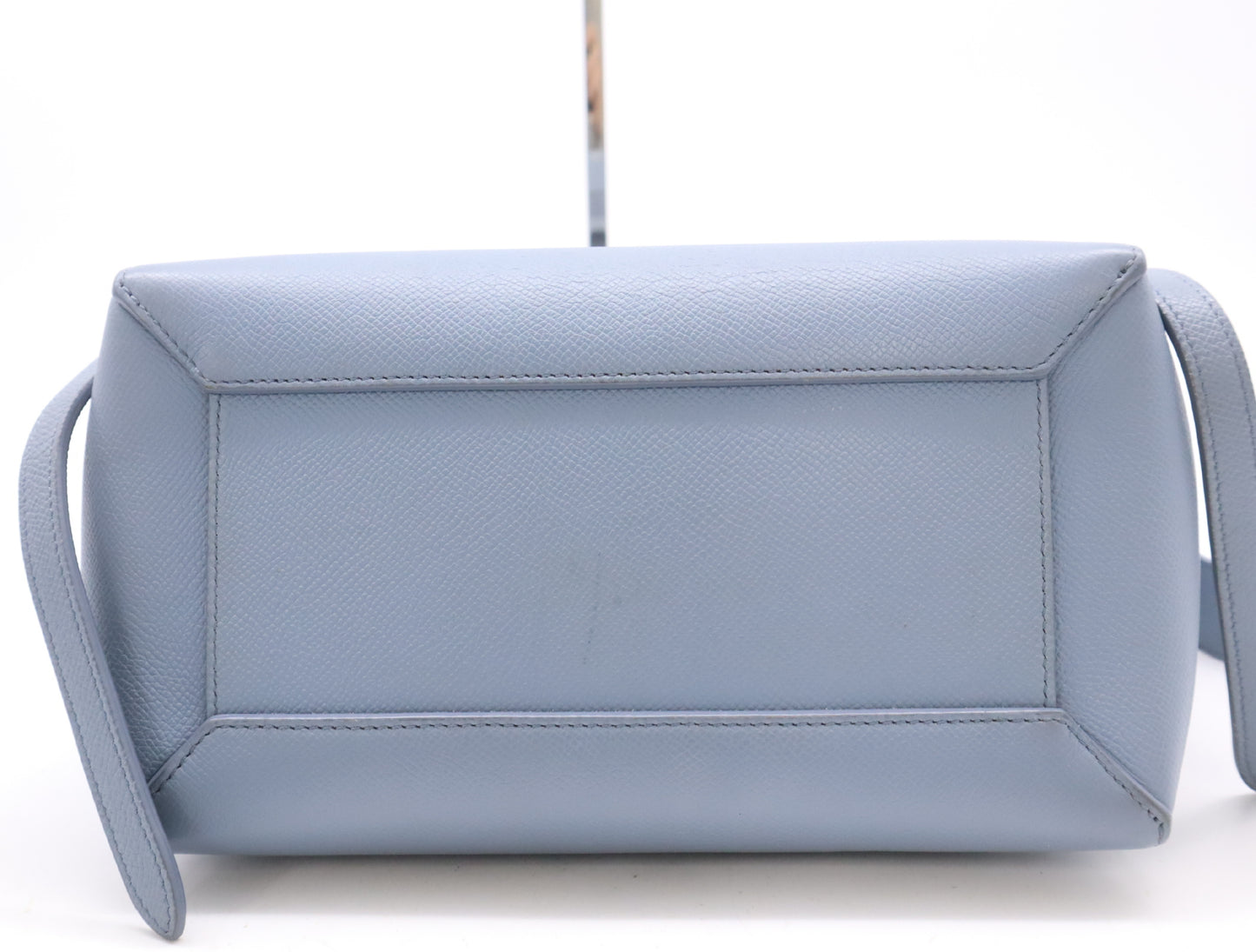 CELINE Leather Belt Bag Nano 2-Way Bag Blue Gray Handbag