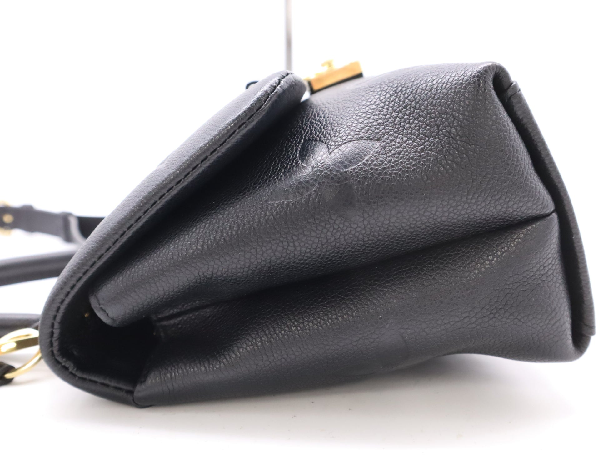 LOUIS VUITTON Monogram Empreinte M46041 Monogram Empreinte Madeleine MM Noir Shoulder Bag RFID Verified No Serial Tag