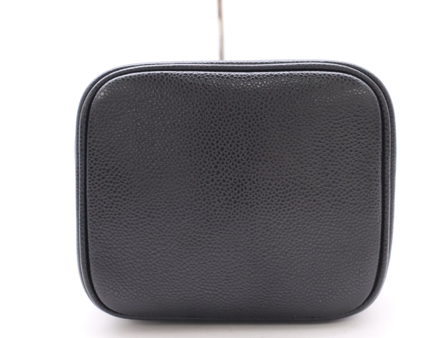 CHANEL Caviar Skin Vanity Bag with Coco Mark, Black GD Hardware, Seal, 6642605