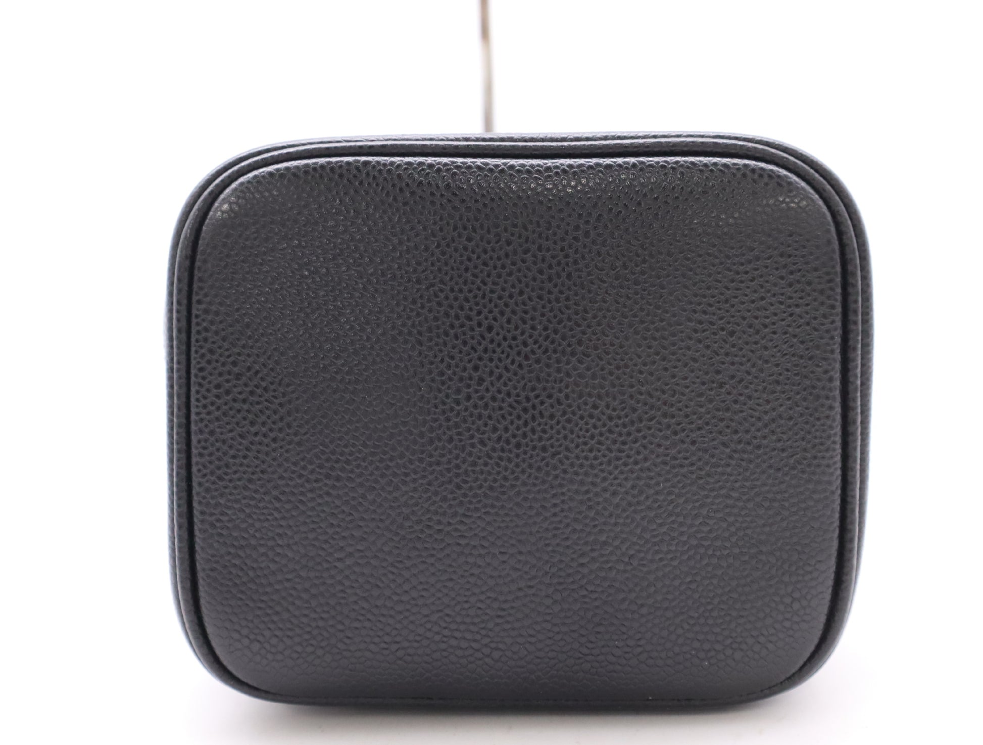CHANEL Caviar Skin Vanity Bag with Coco Mark, Black GD Hardware, Seal, 6642605