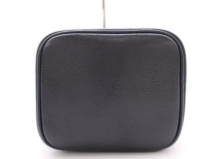 CHANEL Caviar Skin Vanity Bag with Coco Mark, Black GD Hardware, Seal, 6642605
