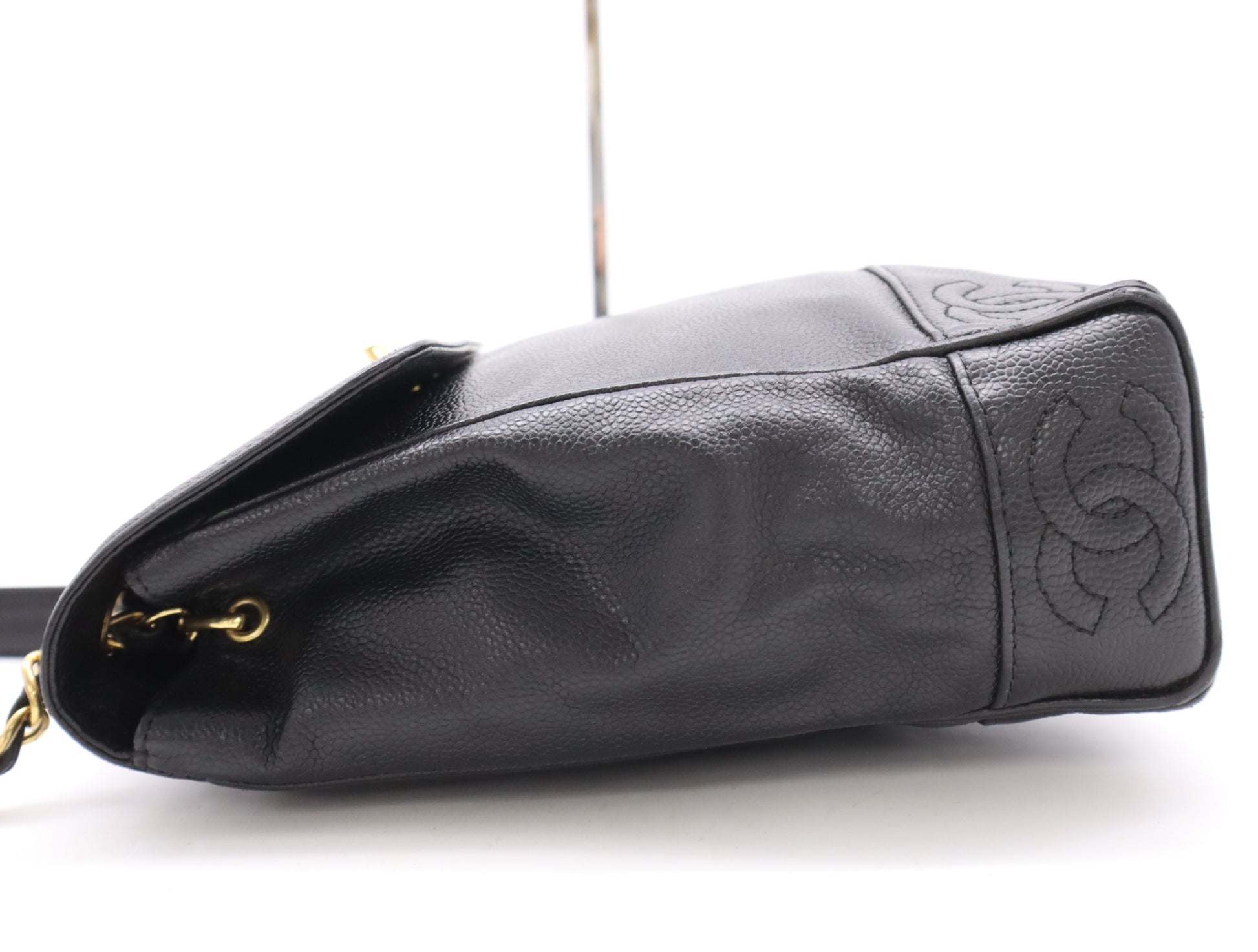 CHANEL Caviar Leather Triple Coco Mark Chain Bag Seal 426288 Shoulder Bag