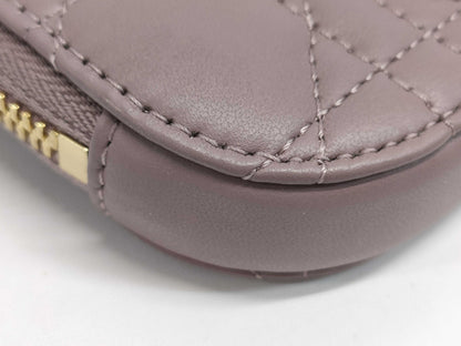 Dior Lady Dior Phone Holder Cannage Pink Lambskin Shoulder Bag with Strap and Chain Strap