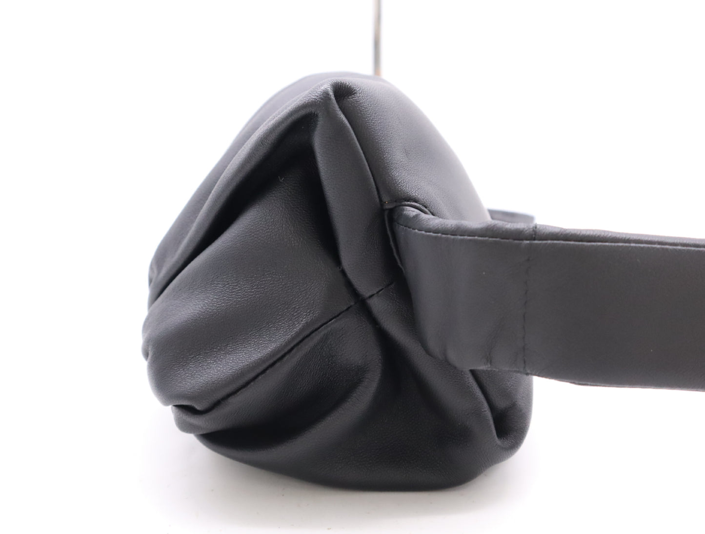 BOTTEGA VENETA Leather The Body Pouch Black Shoulder Bag with Dust Bag