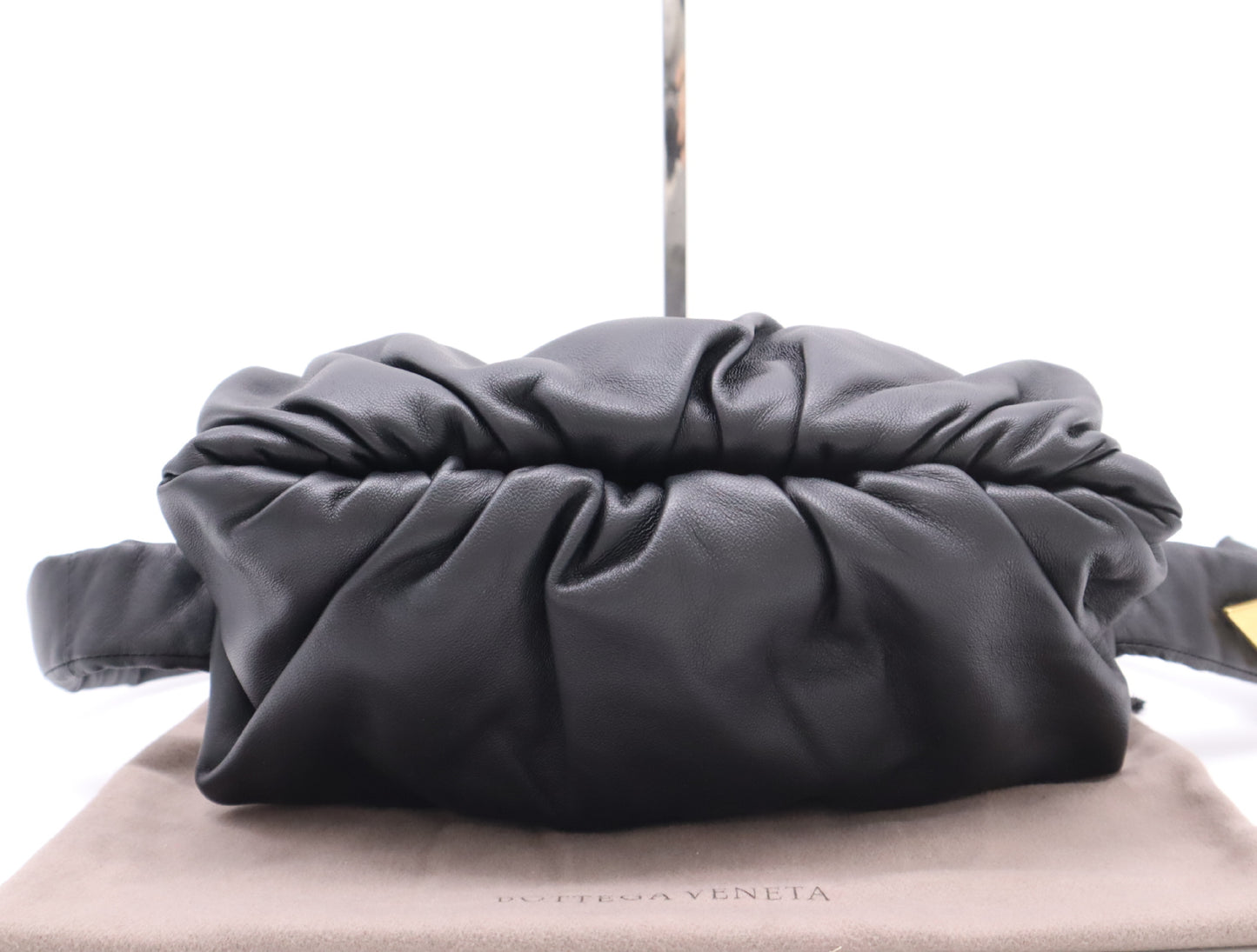 BOTTEGA VENETA Leather The Body Pouch Black Shoulder Bag with Dust Bag