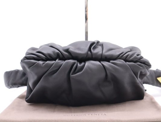 BOTTEGA VENETA Leather The Body Pouch Black Shoulder Bag with Dust Bag