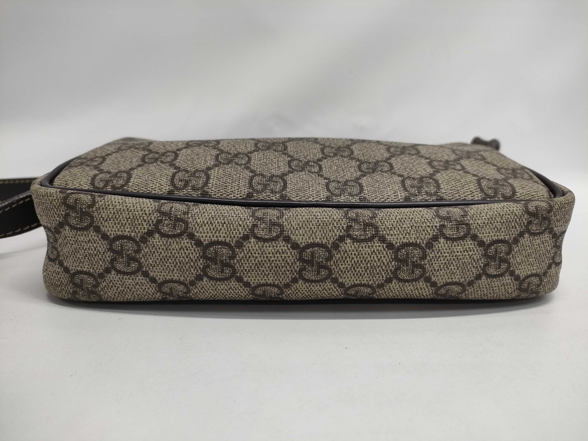 GUCCI 201447 GG Supreme Beige Brown Shoulder Bag