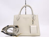 PRADA 1BA269 3OO 2ERX Leather Handbag in White Bianco with Shoulder Strap and Charm, 272 Handbag