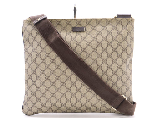 GUCCI GG Supreme 201446 GG Supreme Shoulder Bag Beige Brown Shoulder Bag