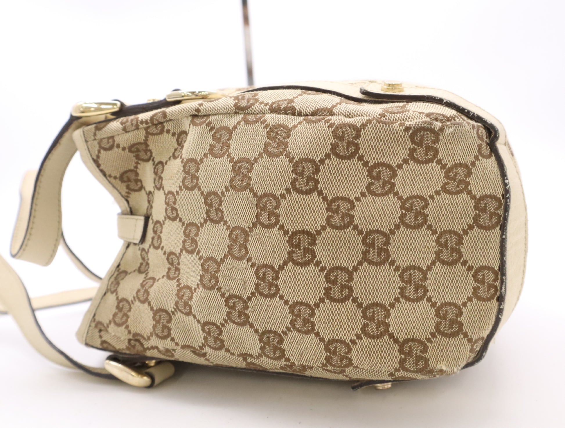 GUCCI GG Canvas 130736 GG Canvas Tote Bag Abbey Brown Beige Tote Bag