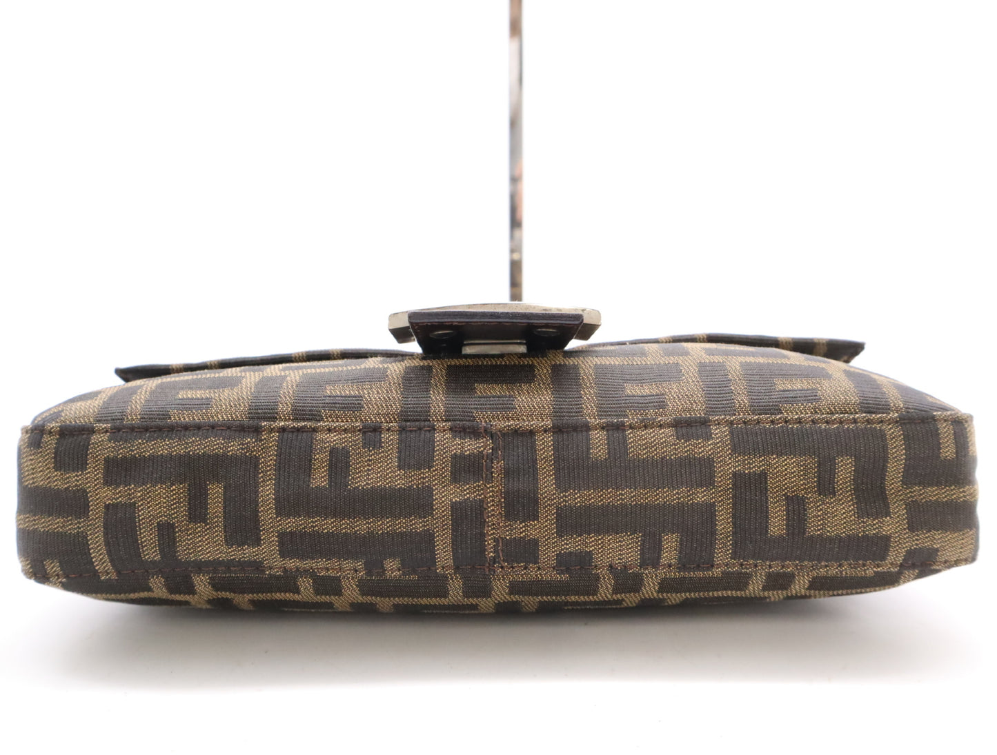 FENDI Zucca pattern canvas and leather Zucca Mamma handbag, brown