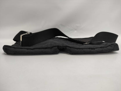 GUCCI 28566 GG Canvas Black Waist Bag