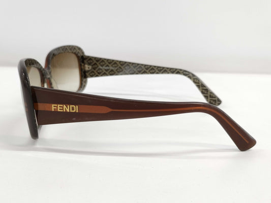  FENDI FS347 Square Sunglasses 238 135 Brown with Case