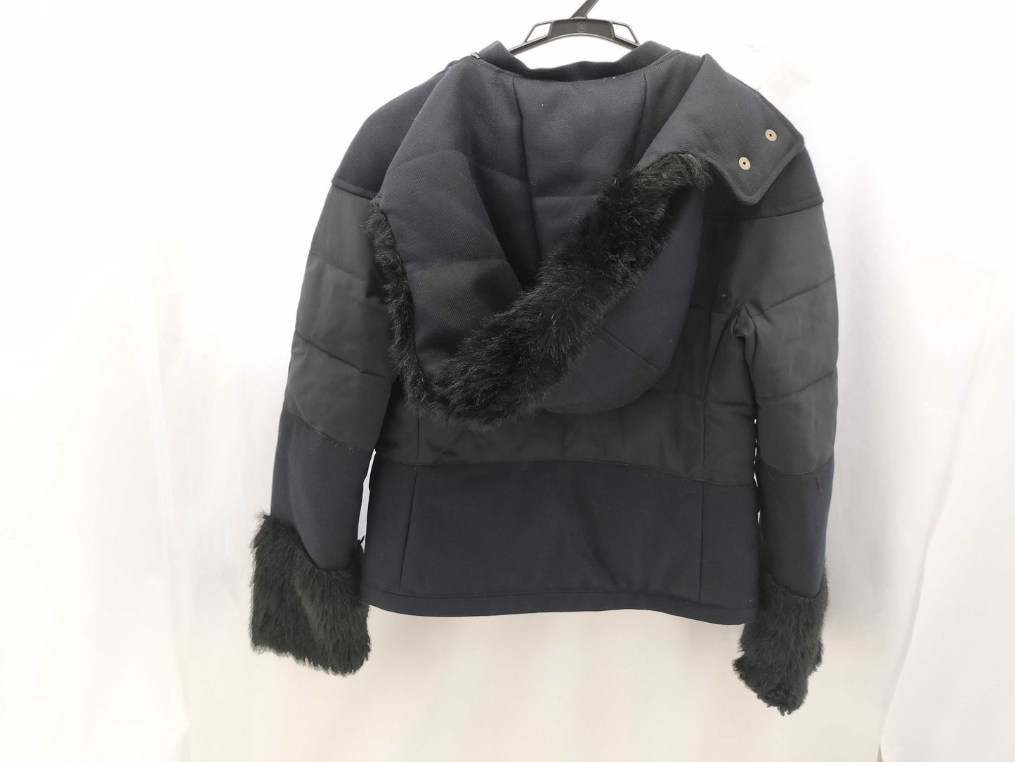 Emporio Armani Size 40 Down Blouson with Detachable Hood, Black EMPORIO ARMANI Jacket