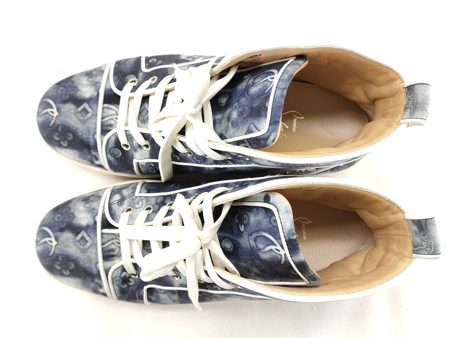 Christian Louboutin Men's High-Top Sneakers, Size 40 1/2, LOU SPIKES ORLATO.