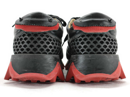 Christian Louboutin Ruby Shark Sneakers, Size 40 1/2, Men's, Black and Red.
