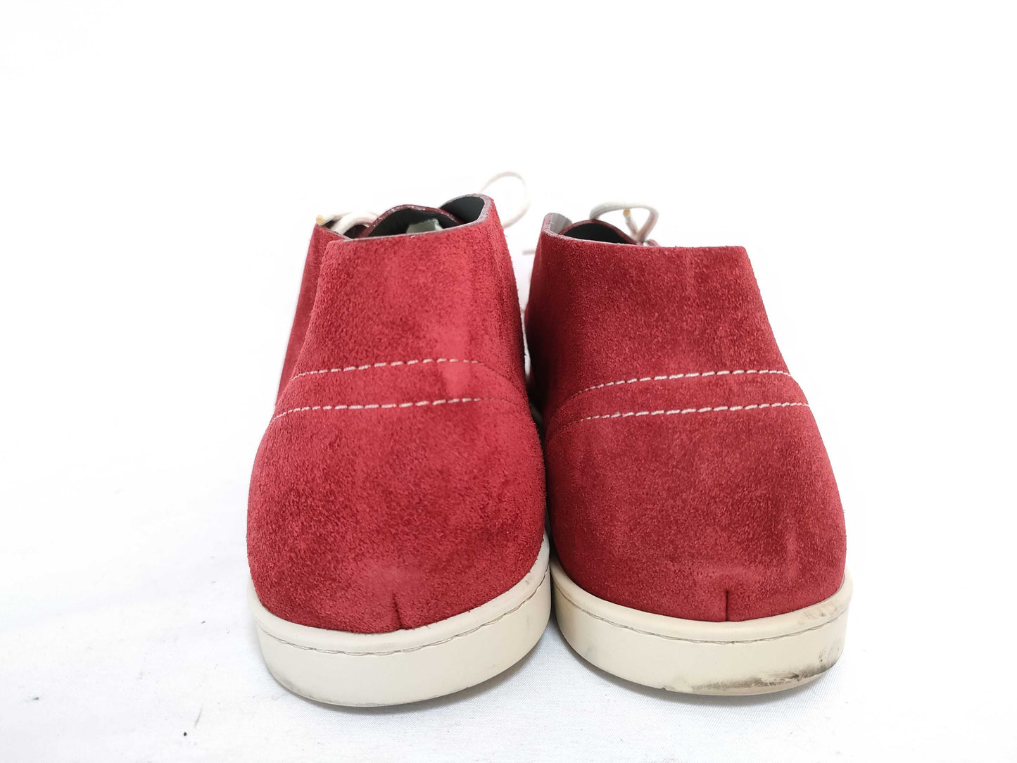 Salvatore Ferragamo Size 7 Suede Desert Boots Men's Red Shoes Salvatore Ferragamo Sneakers