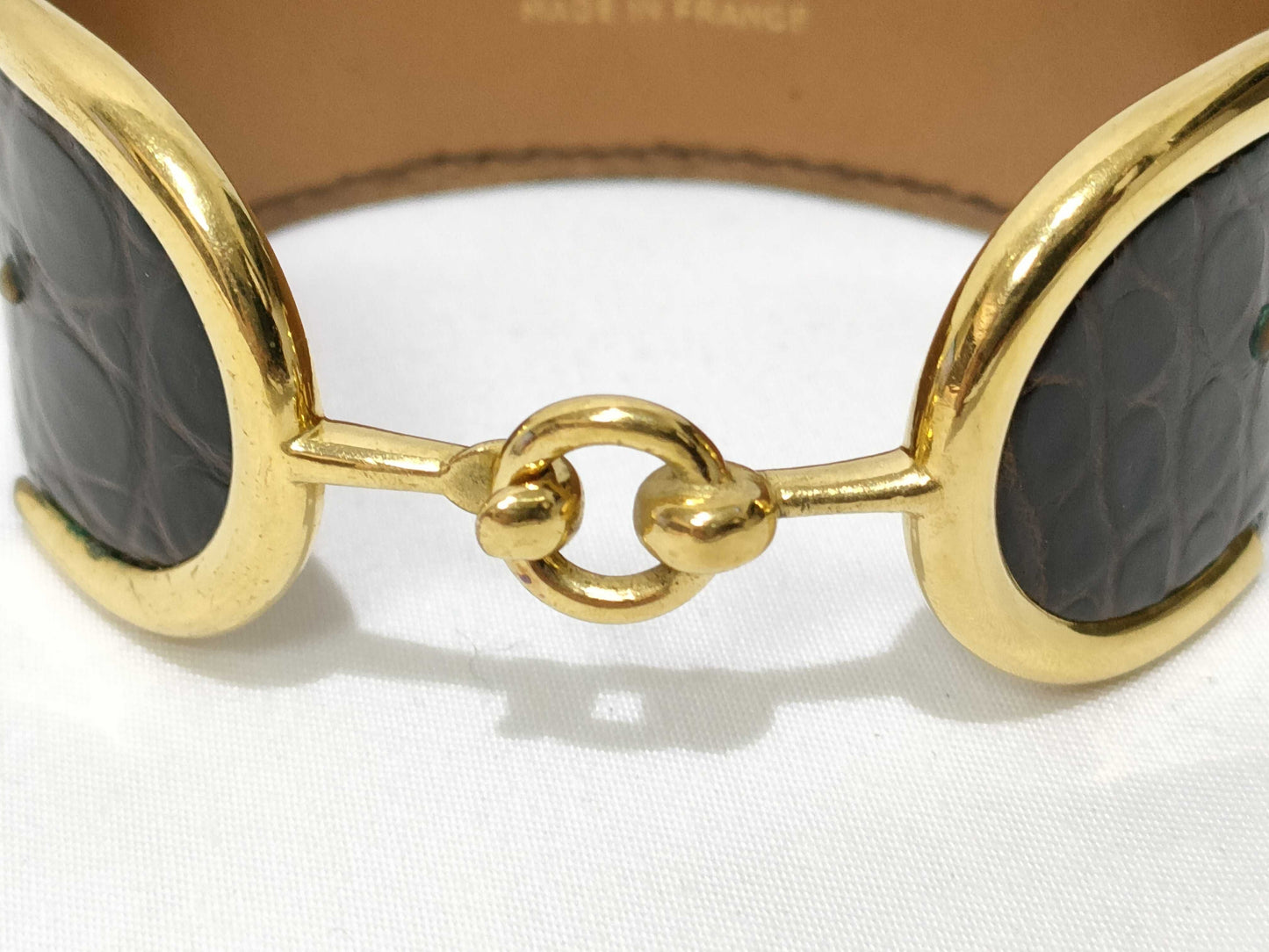 HERMES Hermès Crocodile Bangle Horsebit Bracelet/Bangle