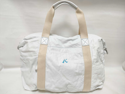 Kitamura White Boston Bag