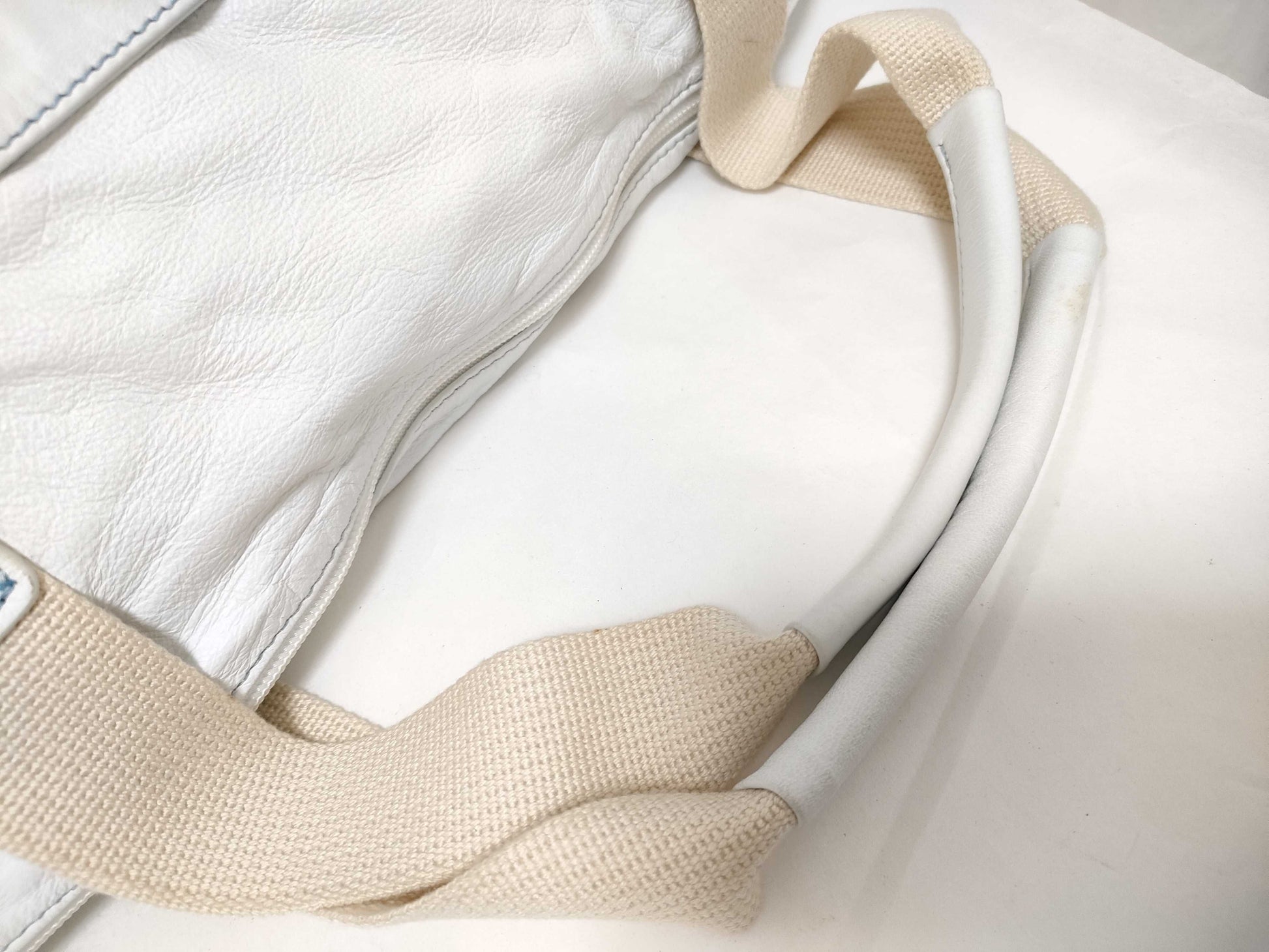 Kitamura White Boston Bag