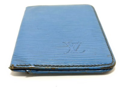 LOUIS VUITTON Epi LV Blue Card Case, Pass Case, Business Card Holder