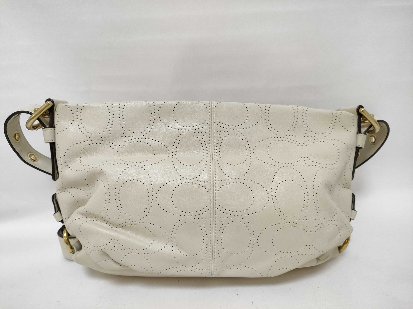 COACH Signature Coach Bag White Shoulder Bag