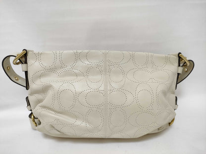 COACH Signature Coach Bag White Shoulder Bag