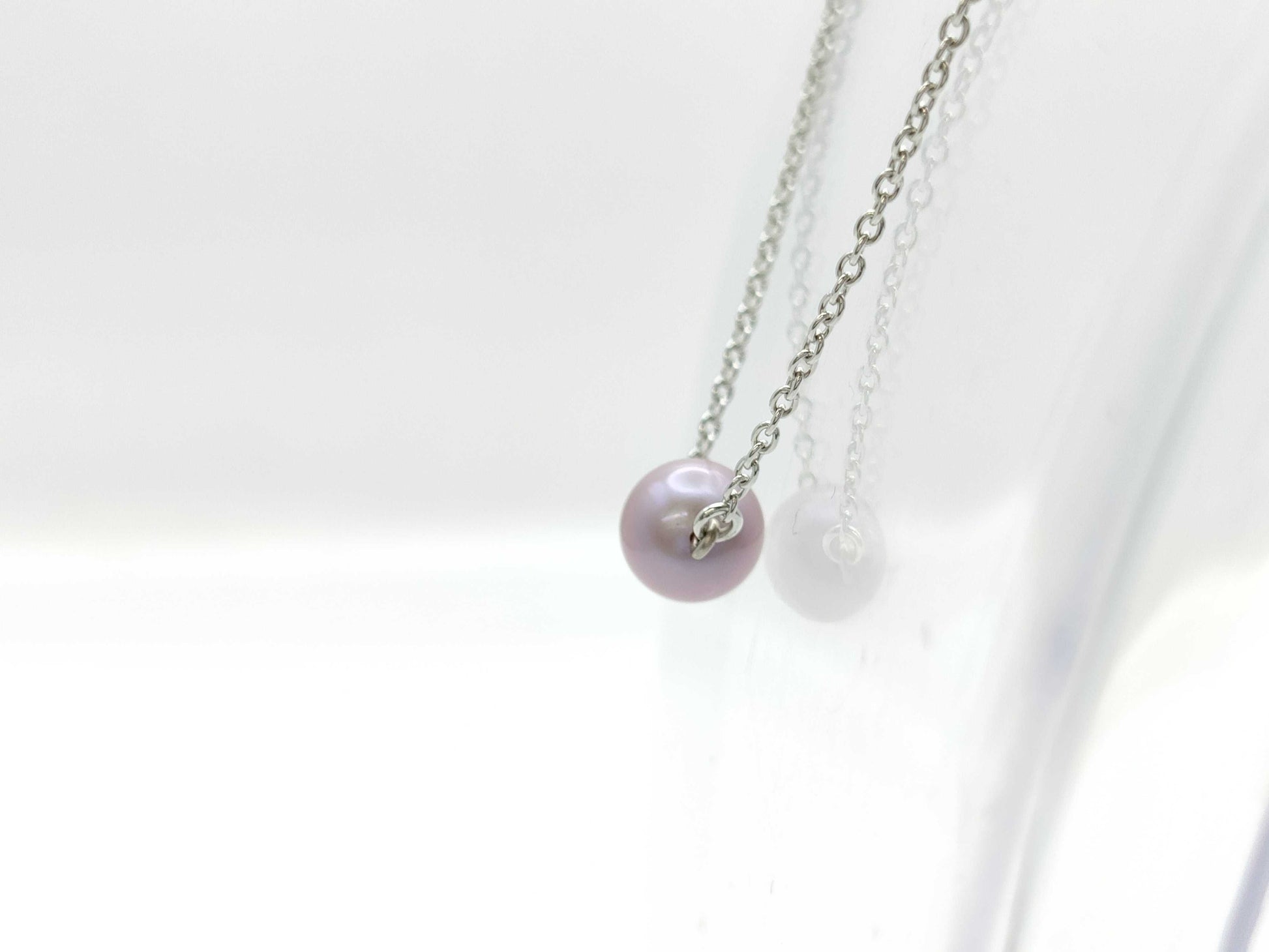 TASAKI Pearl Necklace, 7.2mm Diameter, 18K White Gold, 3.0g 