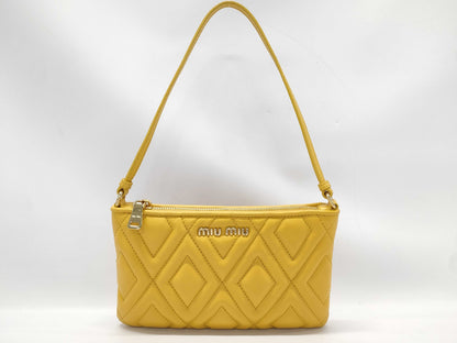 Miu Miu Miu handbag yellow leather bag