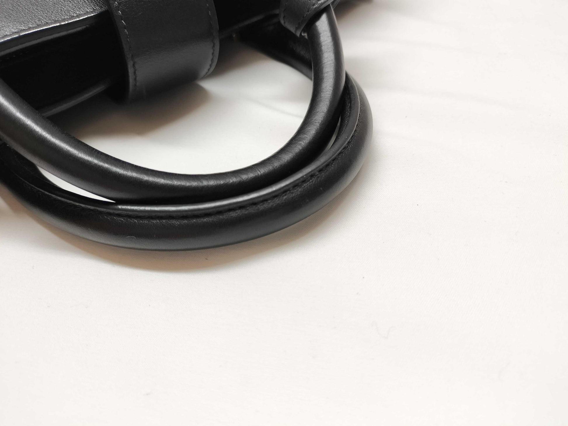 SAINT LAURENT Cabas 2-way Shoulder Bag 357395 Black with Gold Hardware Leather Shoulder Bag