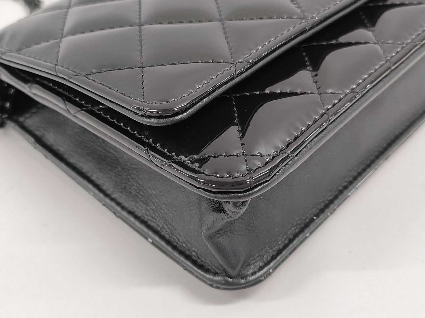 CHANEL CHANEL 2.55 Chain Wallet Black with Black Hardware and Enamel CAJUPN3G Shoulder Bag