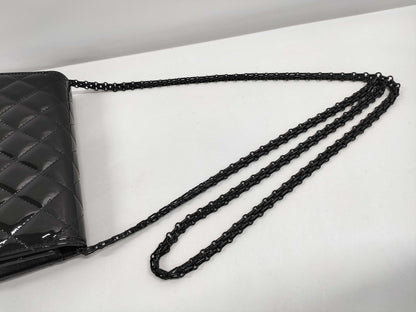 CHANEL CHANEL 2.55 Chain Wallet Black with Black Hardware and Enamel CAJUPN3G Shoulder Bag