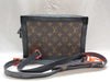 LOUIS VUITTON Monogram Soft Trunk Shoulder Bag M44478 Brown/Black Canvas with Black Hardware RFID Tags