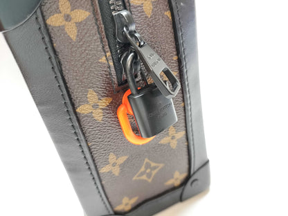LOUIS VUITTON Monogram Soft Trunk Shoulder Bag M44478 Brown/Black Canvas with Black Hardware RFID Tags