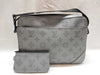 LOUIS VUITTON LOUIS VUITTON Duo Messenger Shoulder Bag M46104 Gray Leather with Black Hardware RFID Shoulder Bag