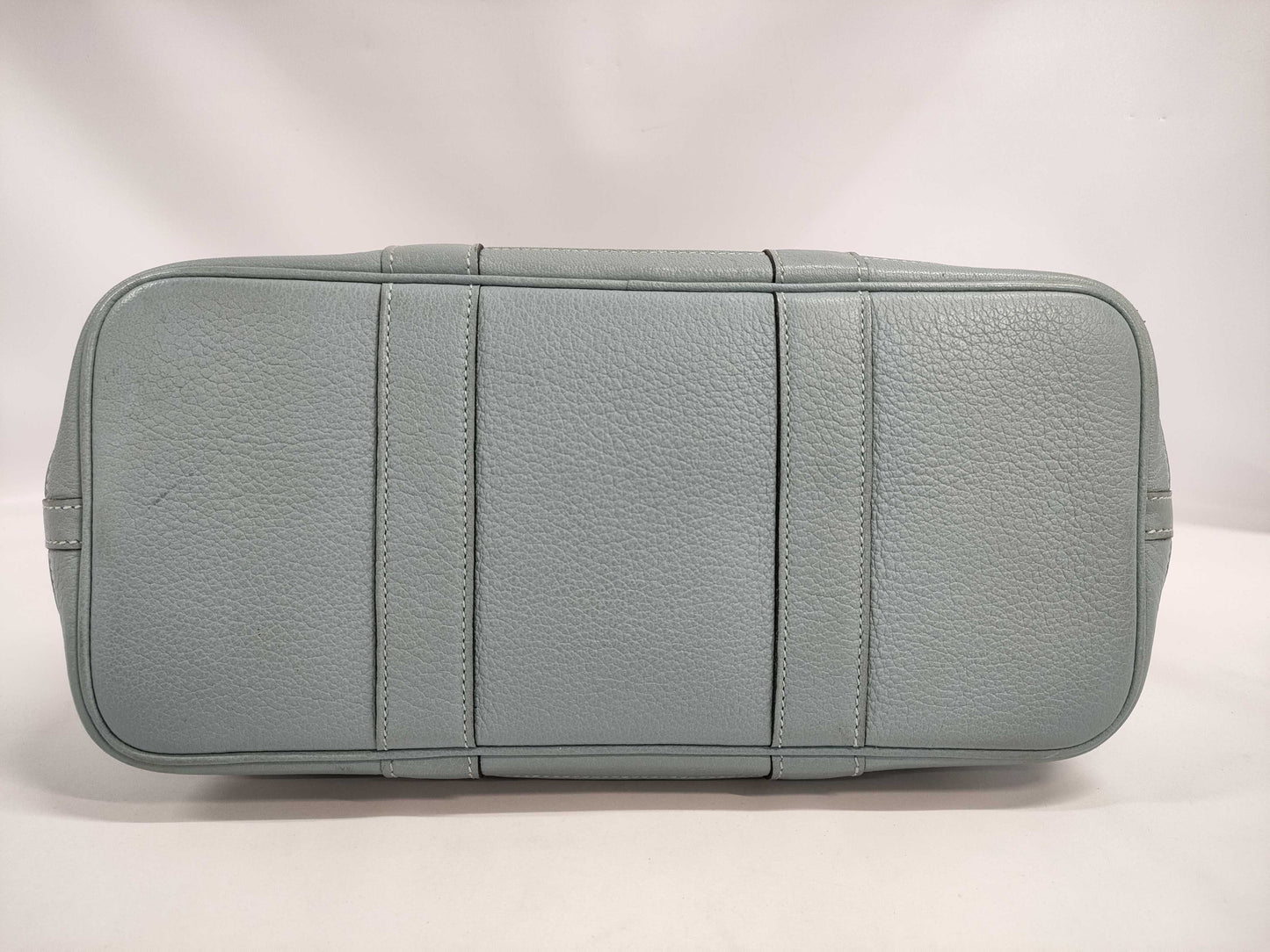 HERMES Garden Party TPM Handbag, Blue Run, Silver Hardware, Negonda, □M Engraved, Handbag