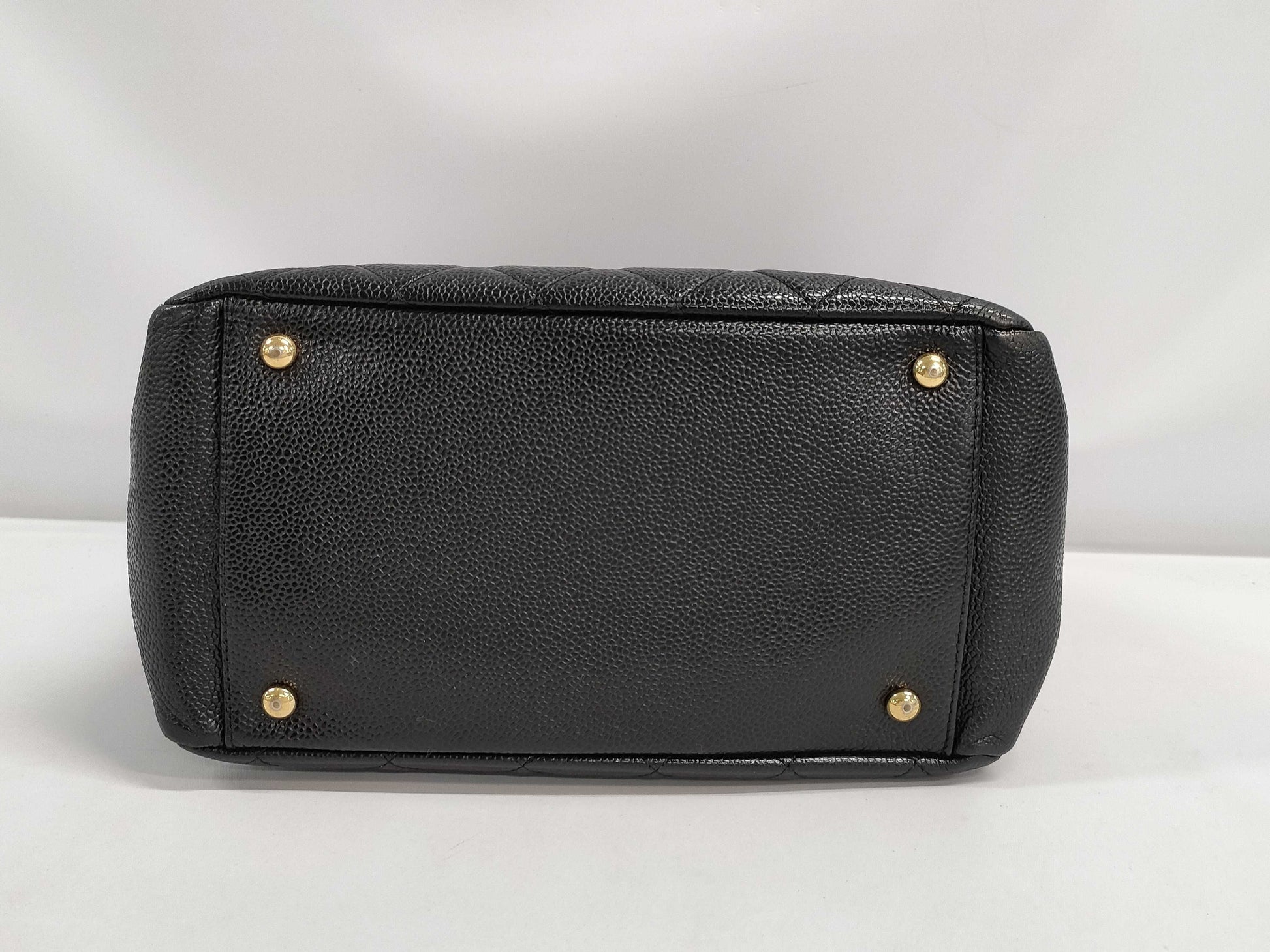 CHANEL CHANEL Matelasse Mini Chain Tote BK GD Hardware A18004 Black Caviar Leather with Gold Hardware 8034256 Shoulder Bag