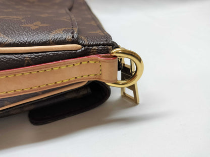 LOUIS VUITTON Monogram Viva Cite Shoulder Bag M46999 Brown Canvas with Gold Hardware and RFID Tags