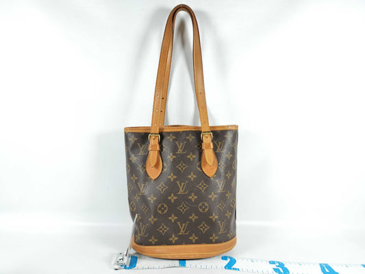 LOUIS VUITTON Monogram LV Monogram Bucket PM M42238 Tote Bag