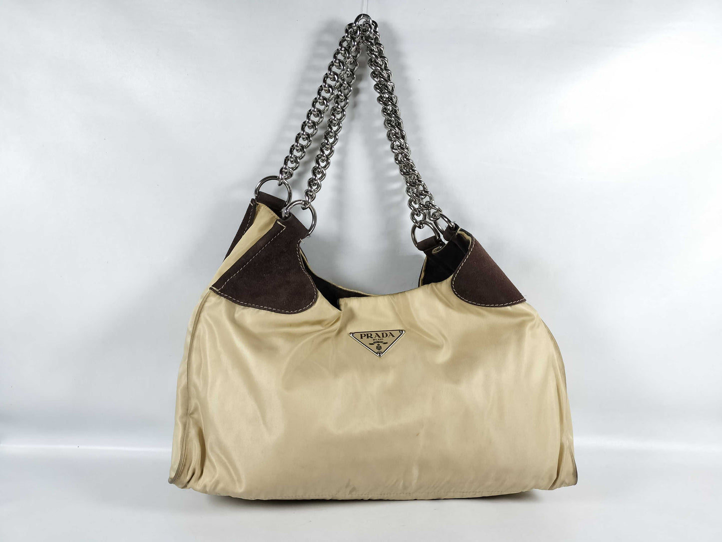 PRADA Nylon Prada Chain Nylon Shoulder Bag