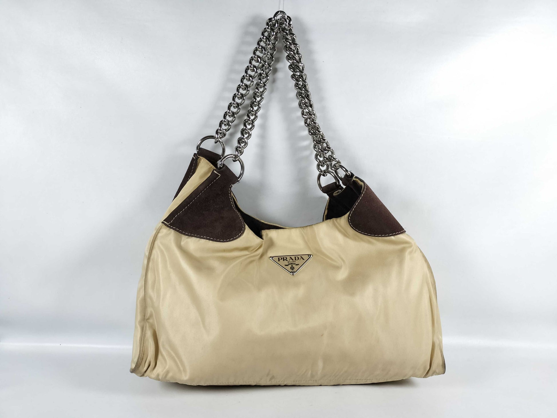 PRADA Nylon Prada Chain Nylon Shoulder Bag