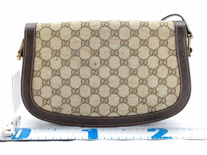 GUCCI Old GG Canvas Flap Shoulder Bag